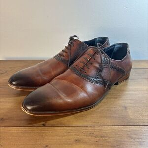 Zota Unique Men's Brown Leather Lace Up Oxford Dress Shoes 13 Style HF706-BT13